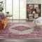 Homeroots 8 x 10 ft. Ivory & Fuchsia Distressed Area Rug 385326 - alternate 5